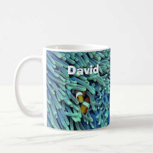 Anemon Fisk Hav Tema Ocean Kaffe Kopp Mugg (Vänster)