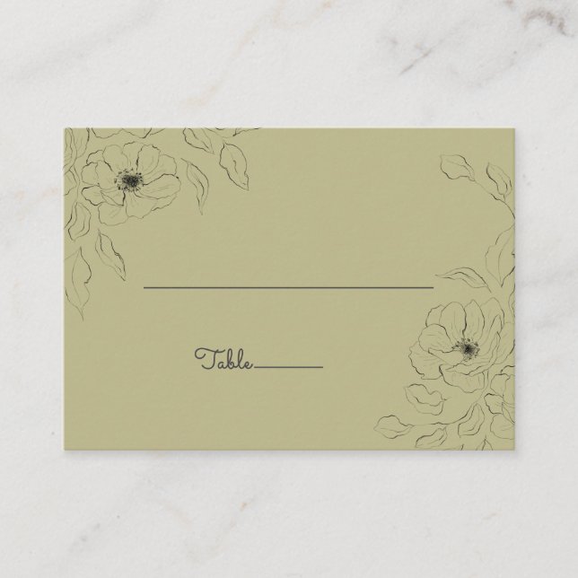 Anemon på ett vanligt platskort i sidbakgrunden* placeringskort (Framsida)