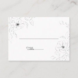 Anemon på vitt platta kort