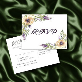 Anemon RSVP Förrätt Grönska Blommig Boho Modern Vykort
