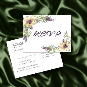 Anemon RSVP Förrätt Grönska Blommig Boho Modern Vykort