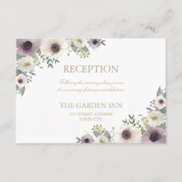 Anemonbukett mottagarkort tilläggskort