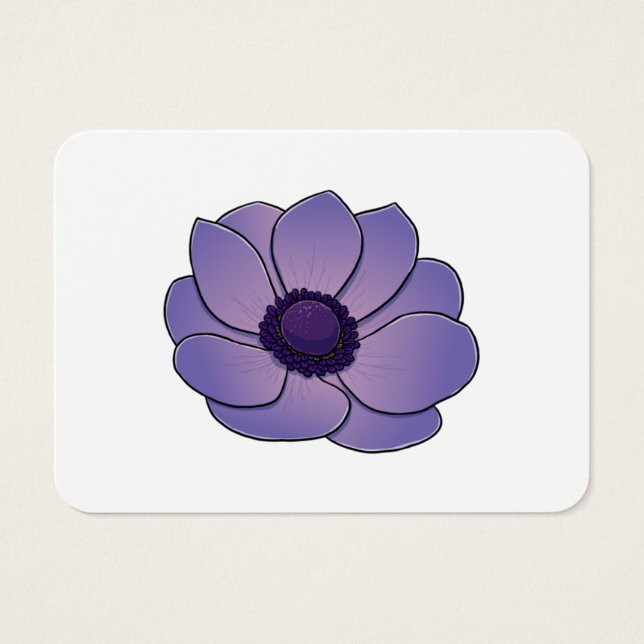 Anemone-blomman älskare visitkort (Framsidan)