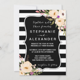 Anemone Blooms Bröllopsinbjudan för vattenfärg Inbjudningar