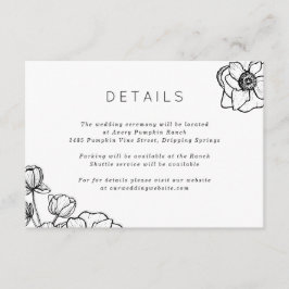 Anemone Bouquet Bröllop Tilläggskort