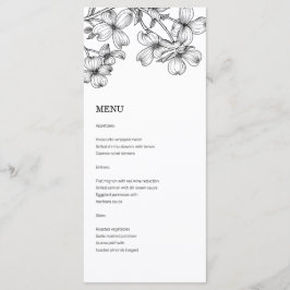 Anemone Bröllop Menu Meny