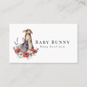 Anemone Bunnies Baby Boutique Social Media Busines Visitkort