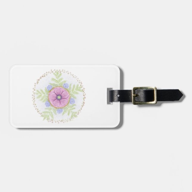 Anemone, Endive Flowers, Wormwood and Almonds Bagagebricka (Horisontell Framsida)