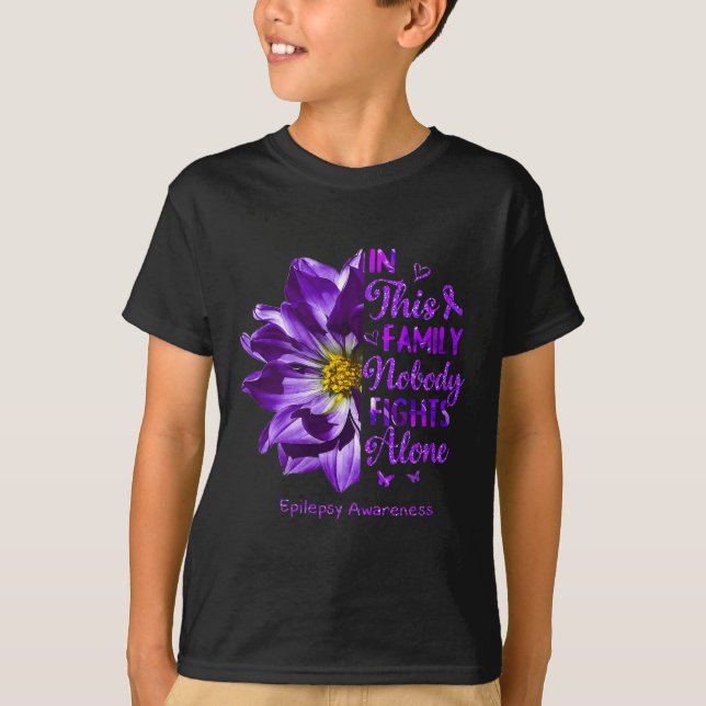 Anemone Epilepsy Awareness Costumes No Fight T Shirt (Framsida)