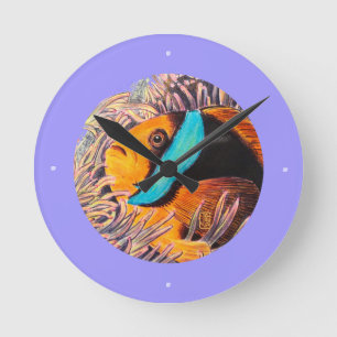 Anemone Fish Round Wall Clock Rund Klocka