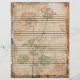 Anemone Flower Old Manuscript Brevhuvud
