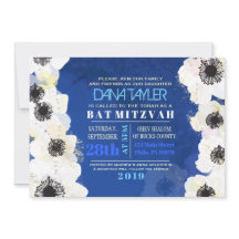 Anemone Flowers Bat mitzvah inbjudan