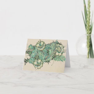 ANEMONE FRÅN William Morris FOLTED NOTE CARD Anteckningskort
