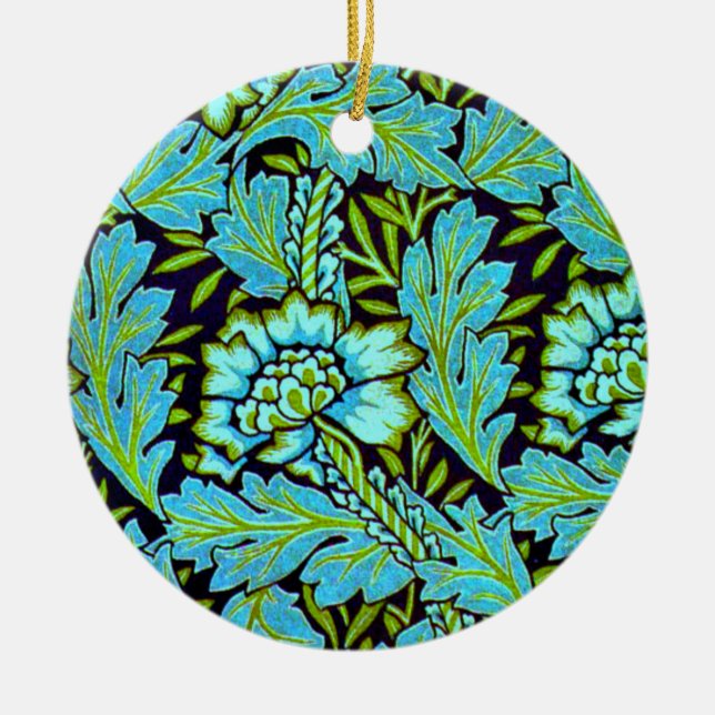 Anemone mönster av William Morris, Julgransprydnad Keramik (Framsidan)