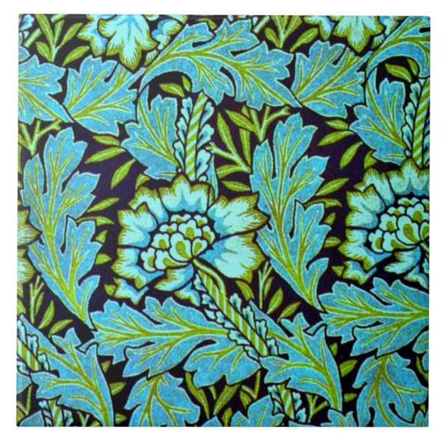 Anemone mönster av William Morris, Kakelplatta (Framsidan)