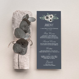 Anemone och Eucalyptus Bröllop Menu Meny