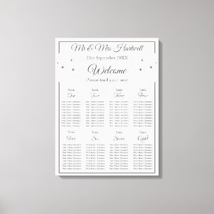 Anemone on White Seating Chart~ Canvastryck
