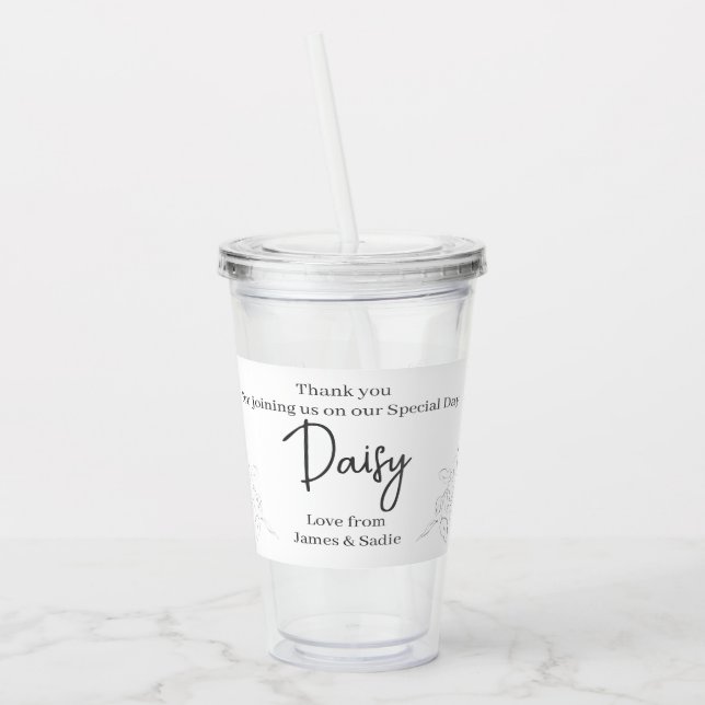 Anemone on White Take Away Mugg (Vänster)