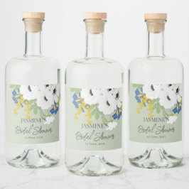 Anemone Vår Blommigt Bouquet Möhippa Spritflaskor Etikett