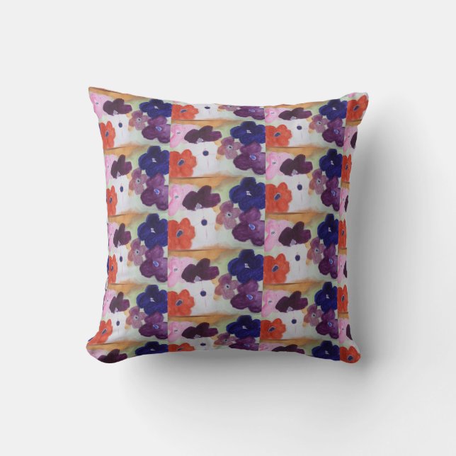 Anemone Vår blommor Cushion Kudde (Framsida)