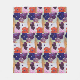 Anemone Vår blommor Fleecefilt