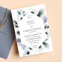 Anemone Winter White Blommigt Bröllop