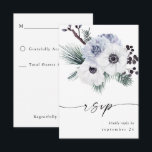 Anemone Winter White Blommigt on Meal OSA Kort<br><div class="desc">Skicka en roligt och elegant,  modern OSA för Anemone Winter White-Blommigt utan måltidskort med inbjudningar till bröllop och party inklusive Studentfester. Se vår samling för ett alternativ med måltiden.</div>