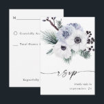 Anemone Winter White Blommigt on Meal OSA Kort<br><div class="desc">Skicka en roligt och elegant,  modern OSA för Anemone Winter White-Blommigt utan måltidskort med inbjudningar till bröllop och party inklusive Studentfester. Se vår samling för ett alternativ med måltiden.</div>