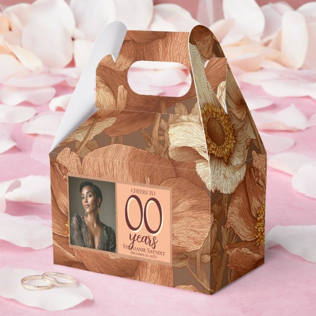 Anemoner Blomma 40-årsdag Boho Presentaskar (Bröllop)