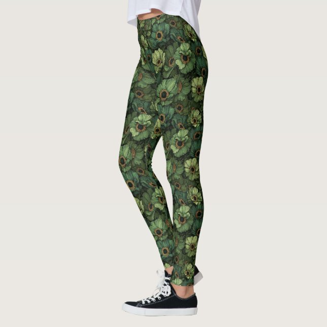 Anemoner Blomma Förlossningspresenter Anemoner Tem Leggings (Vänster)
