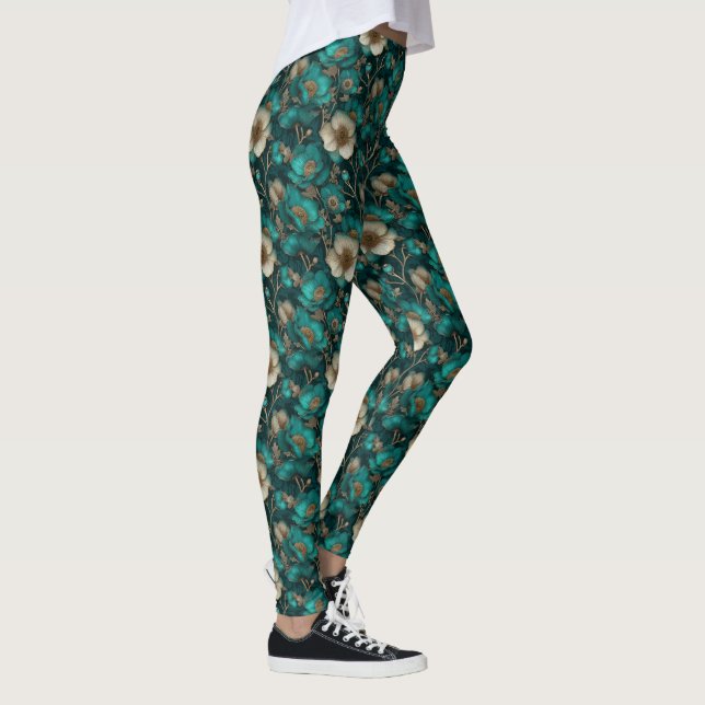 Anemoner Blomma Kärta Anemoner Blommig Gåvor För Leggings (Höger)