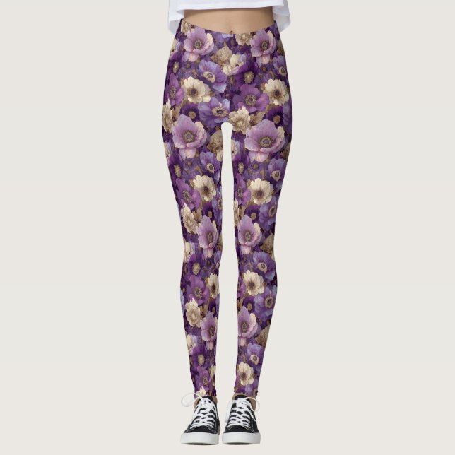 Anemoner Blomma Kvinnor Aktiv klänning Anemoner Kr Leggings (Framsida)