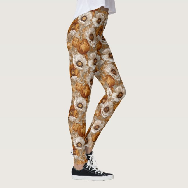 Anemoner Blomma Löparanemoner Fantasipresenter För Leggings (Höger)