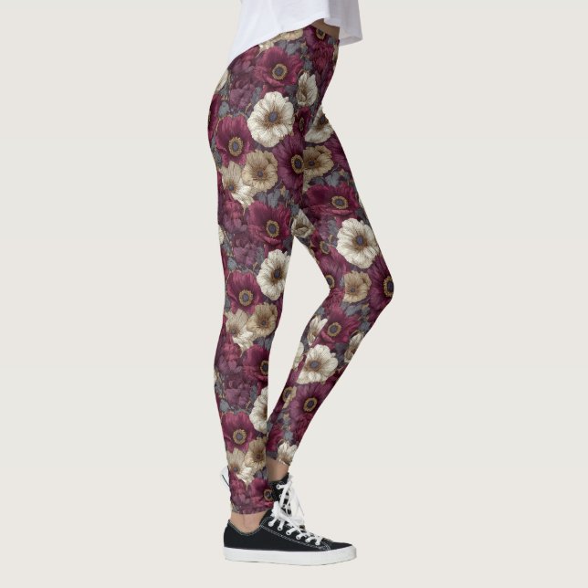 Anemoner Blomma Löpning Anemoner Lyx För Henne Leggings (Höger)