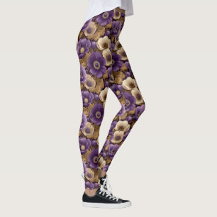 Anemoner Blomma Yoga Anemoner Fantasi Kvinnor Leggings