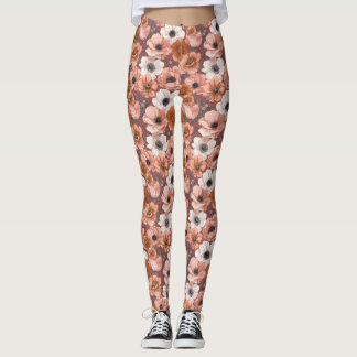 Anemoner blommar Övning Anemoner Förtrollning Bäst Leggings