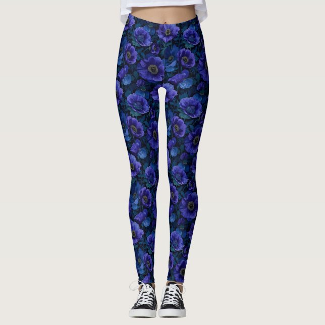 Anemoner Blommöte Anemoner Charmerar Mamma's Leggings (Framsida)