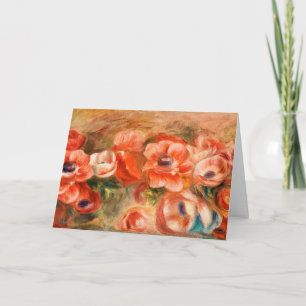 Anemoner från Renoir Impressionist Painting Kort