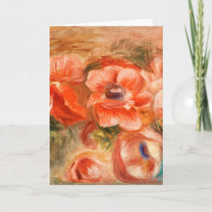 Anemoner från Renoir Impressionist Painting Kort