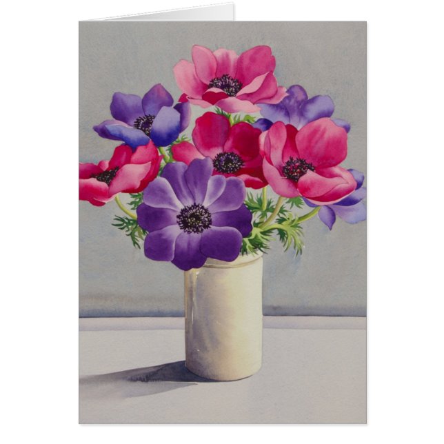 Anemoner Hälsningskort (Framsidan)