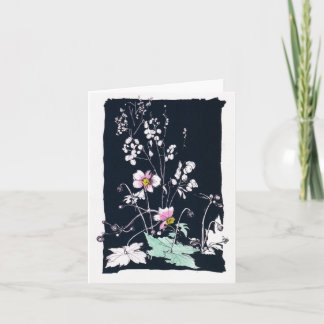 Anemones and Money Plant Kort