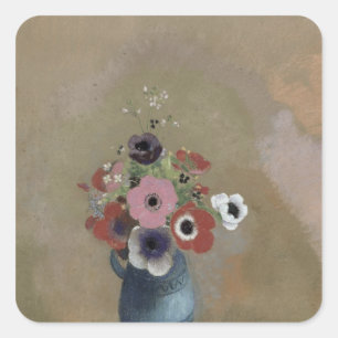 Anemones Bouquet Fyrkantigt Klistermärke