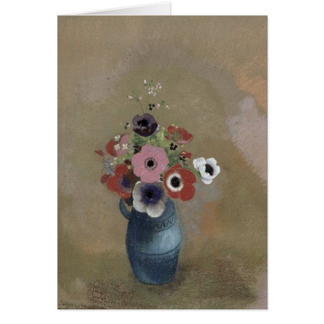 Anemones Bouquet Hälsningskort (Framsidan)