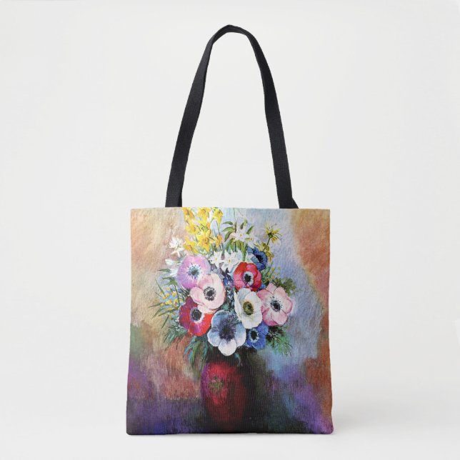 Anemones by Odilon Redon Poster Tygkasse (Framsida)