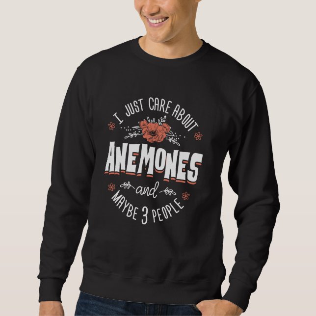 Anemones Gift - jag bryr mig bara om Anemones Lång Ärmad Tröja (Framsida)