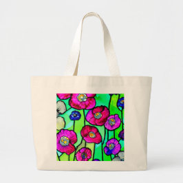 Anemones glass art jumbo tygkasse