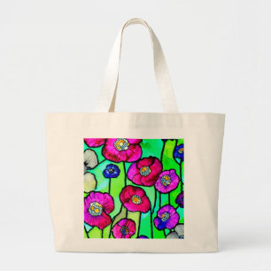 Anemones glass art jumbo tygkasse