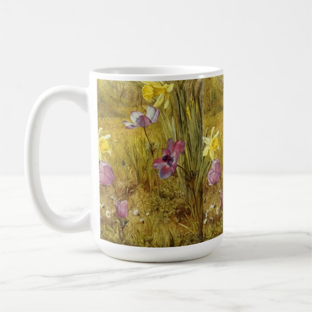 Anemones och Daffodils American artist Henry Newma Kaffemugg (Vänster)