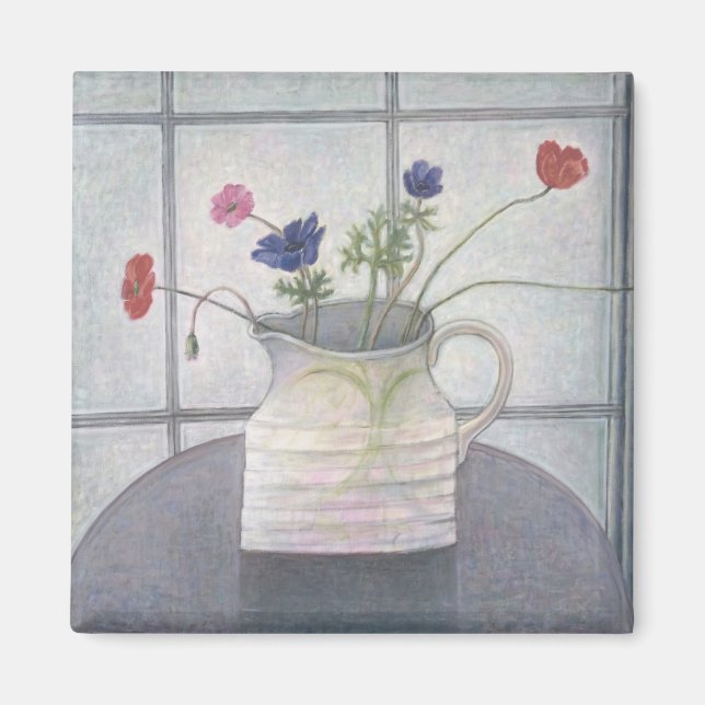 Anemones och Poppies 2008 jug blommor Magnet (Framsidan)