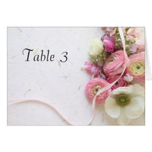 Anemones, ranunculus, ribbon hälsningskort